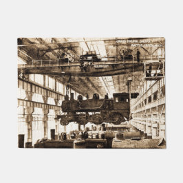 Lokomotive bearbeitet Battle-Creek Michigan Fußmatte