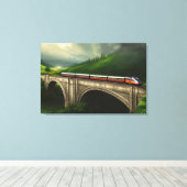 Lokomotive Canvas Print Leinwanddruck (Insitu (Holzboden))