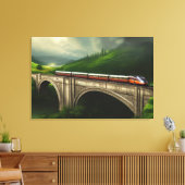 Lokomotive Canvas Print Leinwanddruck (Insitu (Wohnzimmer))