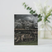 Lokomotive Dampf Motor Bahn Postkarte (Stehend Vorderseite)