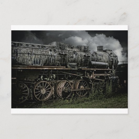 Lokomotive Dampf Motor Bahn Postkarte (Vorderseite)