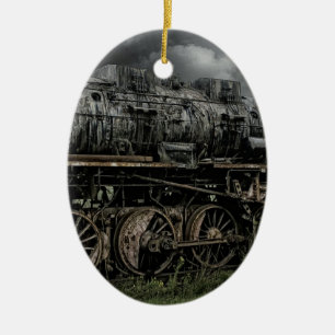 Lokomotive Dampflok Zug Schiene Eisenbahn Keramikornament