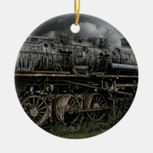 Lokomotive Dampflok Zug Schiene Eisenbahn Keramikornament