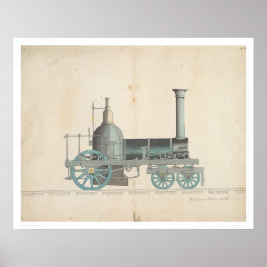 Lokomotive-Design (1344) Poster (Vorne)