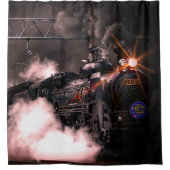 Lokomotive Duschvorhang (Vorderseite)