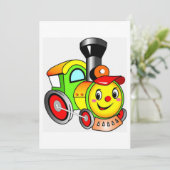 Lokomotive Einladung (Stehend Vorderseite)