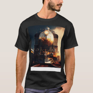 Lokomotive Eisenbahn Eisenbahn Eisenbahn AI Artwo T-Shirt