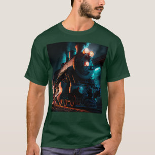 Lokomotive Eisenbahn Eisenbahn Eisenbahn AI Artwo T-Shirt