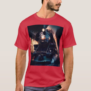 Lokomotive Eisenbahn Eisenbahn Eisenbahn AI Artwo T-Shirt