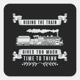 Lokomotive Eisenbahn Triebfahrzeugführer Witziges  Quadratischer Aufkleber