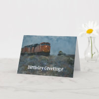 Lokomotive Funny Pun Geburtstagskarte