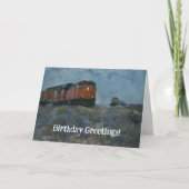 Lokomotive Funny Pun Geburtstagskarte Karte (Vorderseite)