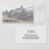 Lokomotive für den Vintagen Dampfzug Visitenkarte (Vorne/Hinten)
