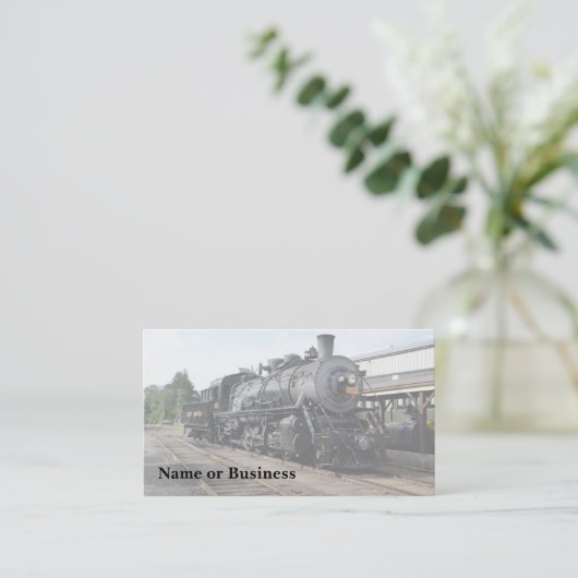 Lokomotive für den Vintagen Dampfzug Visitenkarte (Stehend Vorderseite)