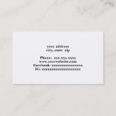 Lokomotive für den Vintagen Dampfzug Visitenkarte (Rückseite)