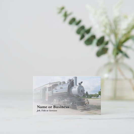 Lokomotive für den Vintagen Dampfzug Visitenkarte (Stehend Vorderseite)