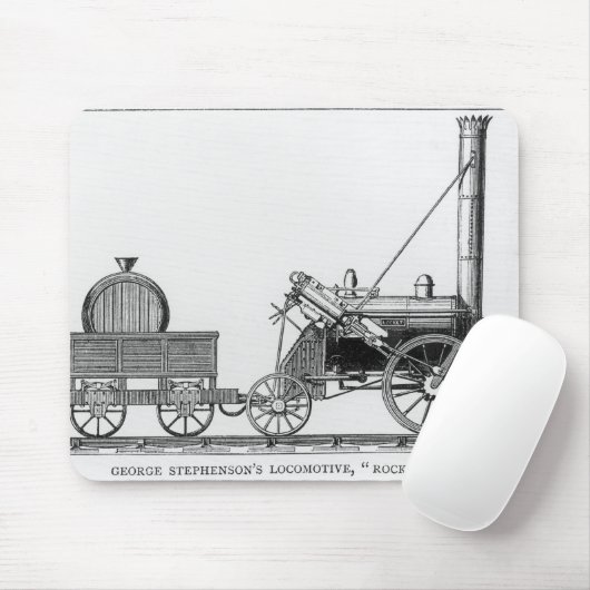 Lokomotive Georges Stephensons, "Rocket", 1829 Mousepad (Mit Mouse)