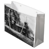 Lokomotive Große Geschenktüte (Vorderseite Schrägansicht)