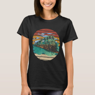 Lokomotive I Liebe Züge Eisenbahn Leiter Bahn T T-Shirt