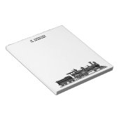 Lokomotive mit Kohlekraftwagen Personalisiert Notizblock (angewinkelt)