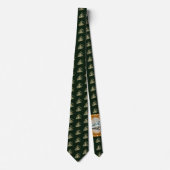 Lokomotive Neck Tie Green Krawatte (Vorderseite)