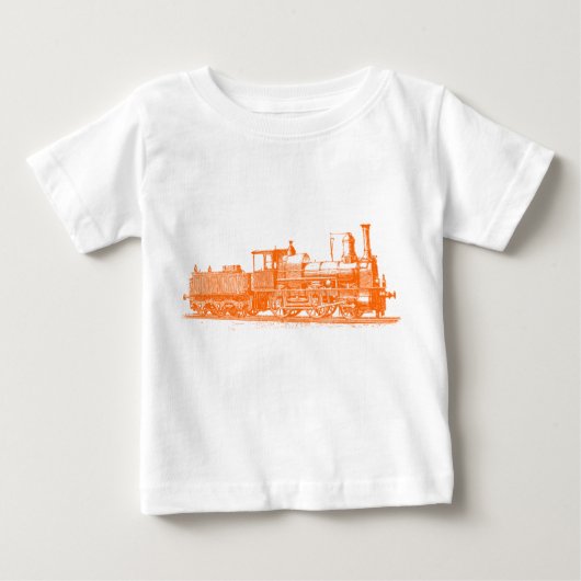 Lokomotive — Orange Baby T-shirt (Vorderseite)
