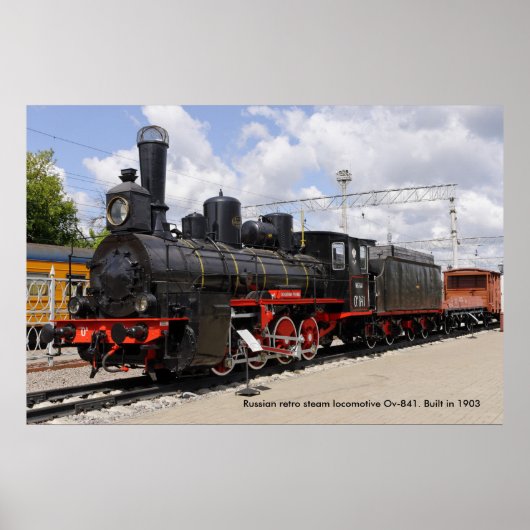 Lokomotive, Russische Retrodampflokomotive Ov-8... Poster (Vorne)