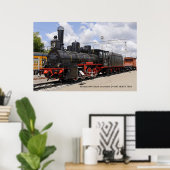 Lokomotive, Russische Retrodampflokomotive Ov-8... Poster (Heimbüro)