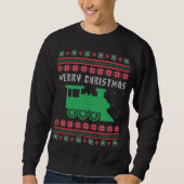 Lokomotive Ugly Christmas Sweater Sweatshirt (Vorderseite)