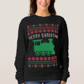 Lokomotive Ugly Christmas Sweater Sweatshirt (Vorderseite)