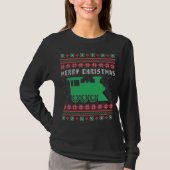 Lokomotive Ugly Christmas Sweater T-Shirt (Vorderseite)