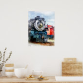 Lokomotive und Kaboose Poster (Küche)
