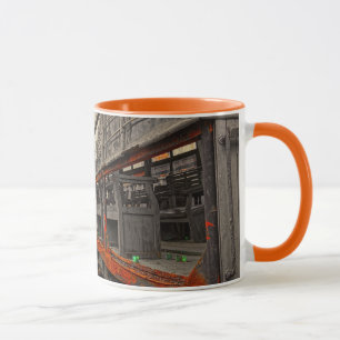 Lokomotive und Zugwagen Klingel Tasse