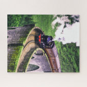 Lokomotive-Zug auf Brücke Puzzle (Horizontal)