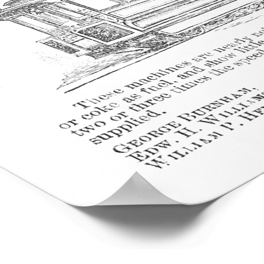 Lokomotiven Baldwin Eisenbahn Lokomotiven Poster (Ecke)