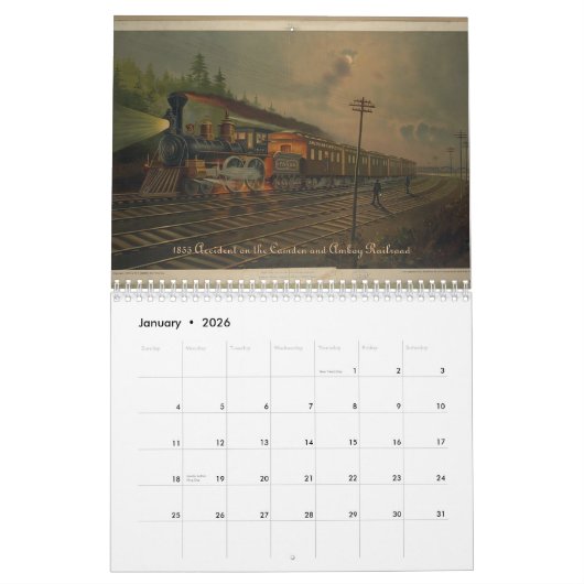 Lokomotiven der 1800s kalender (Jan 2026)