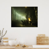 Lokomotiven im Kreisverkehr Poster (Küche)