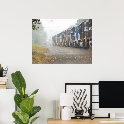 Lokomotiven im Nebengleis Poster (Heimbüro)