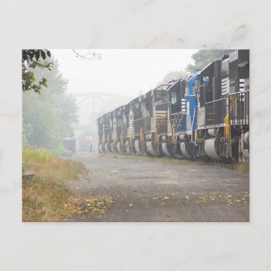 Lokomotiven im Nebengleis Postkarte (Vorderseite)