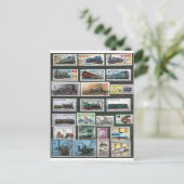 Lokomotiven von Eisenbahnen 4 Postkarte (Stehend Vorderseite)