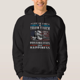 Lokomotivzug Eisenbahn Züge Witziges Geschenk Hoodie