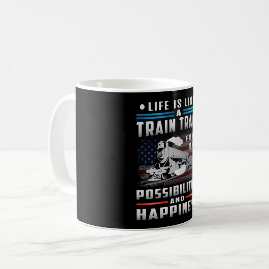 Lokomotivzug Eisenbahn Züge Witziges Geschenk Kaffeetasse (Vorderseite Links)
