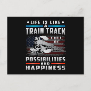 Lokomotivzug Eisenbahn Züge Witziges Geschenk Postkarte