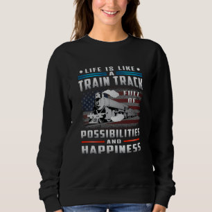 Lokomotivzug Eisenbahn Züge Witziges Geschenk Sweatshirt