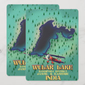 Loktak Lake Manipur Staat Indisches Reiseplakat. (Vorne/Hinten)