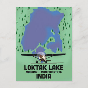 Loktak-See, Bundesstaat Manipur, Indien Karte