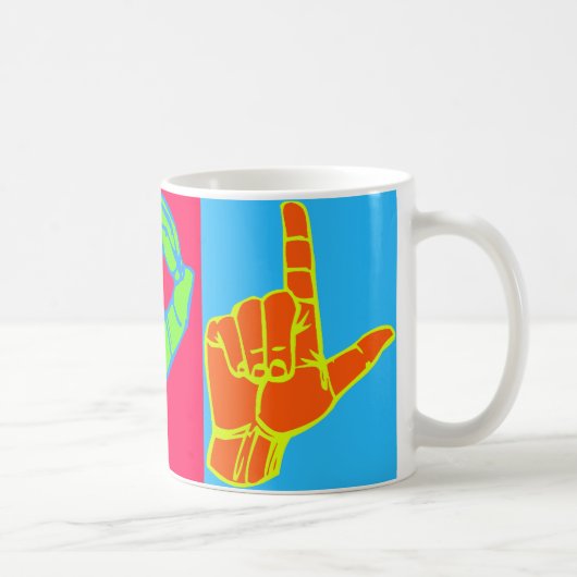 LOL ASL Gebärdensprache-Entwurf Kaffeetasse (Rechts)
