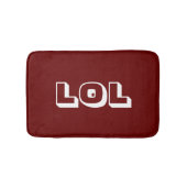 LOL Dark Red & White Bath Mat Badezimmer Dekoratio Badematte (Vorderseite)