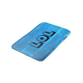 LOL Electric Blue and Black Bath Mat Badematte (Schrägansicht)