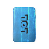 LOL Electric Blue and Black Bath Mat Badematte (Vorderseite Vertikal)